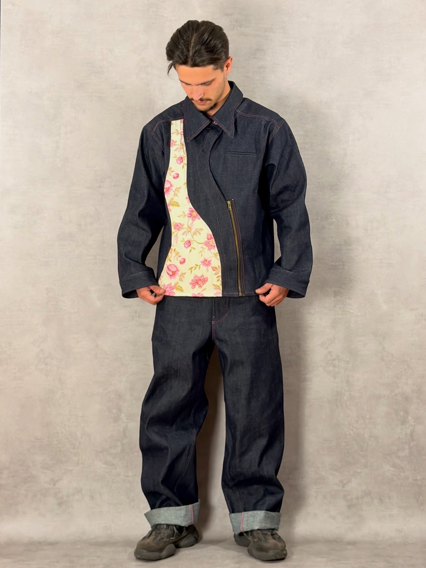 La veste en Denim floral