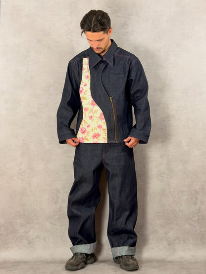 La veste en Denim floral