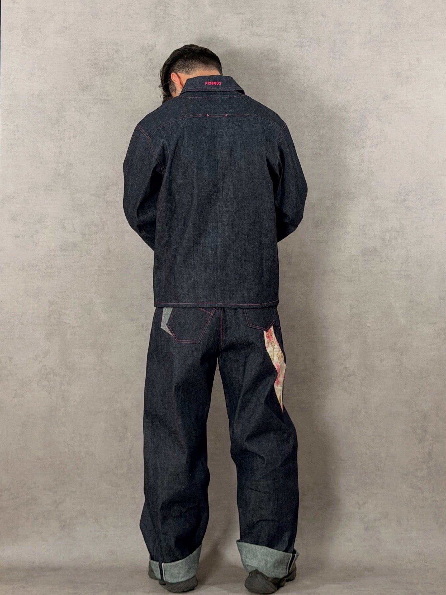 La veste en Denim floral